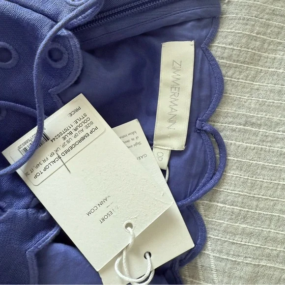 2pc NWT Zimmermann pop embroidered Top & Bottom - Picture 5 of 6